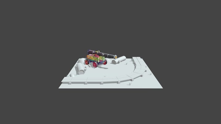 Tome Kylon Cannon Environment Low 3D Model