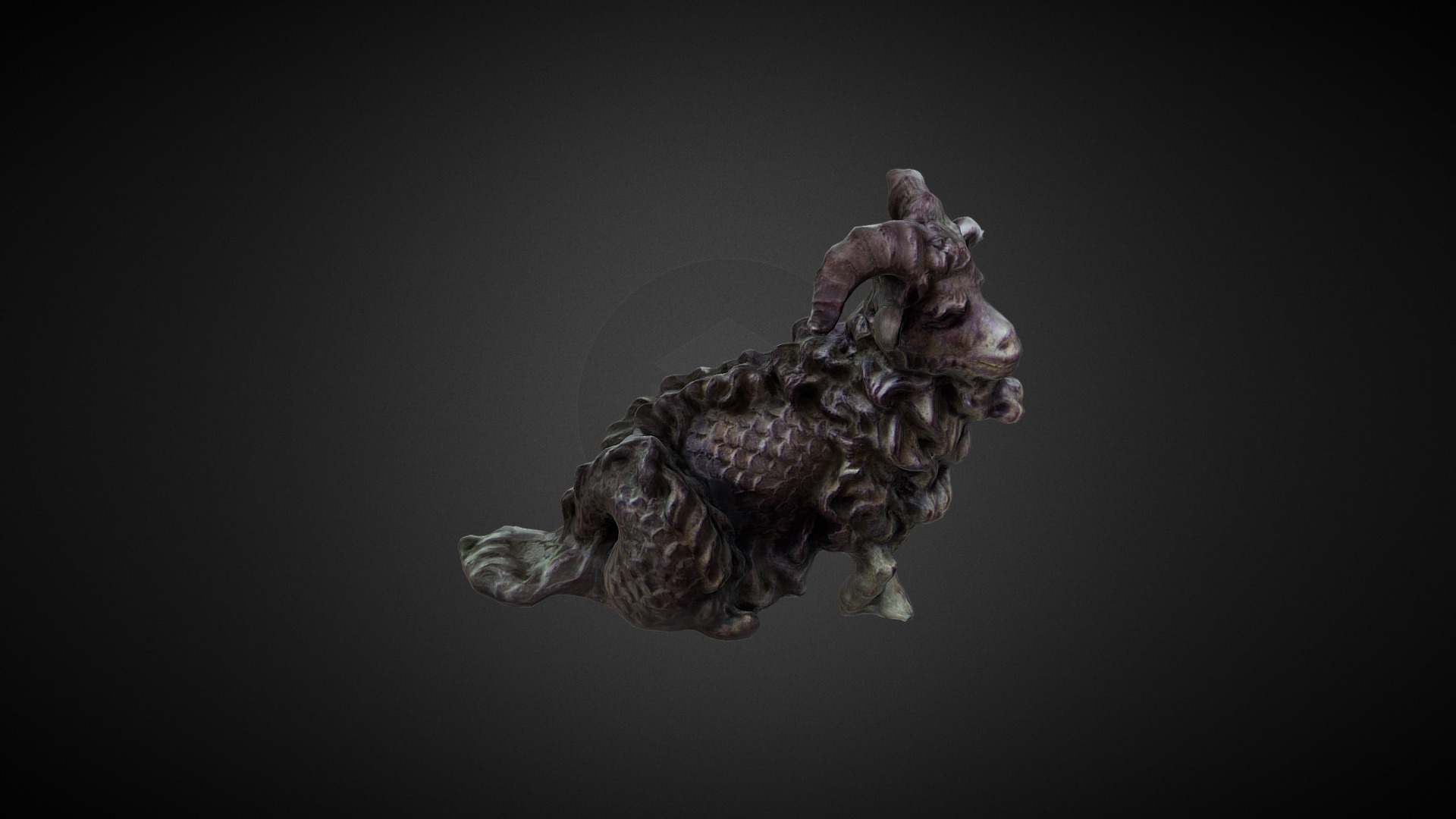 3D model Sheep asset - This is a 3D model of the Sheep asset. The 3D model is about a small animal with wings.
