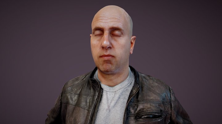 Realistic Man Face - 3D model by Bukachell (@Bukachell) [dccae52]