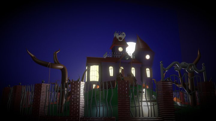 Dark Haunted Mansion 3D Model