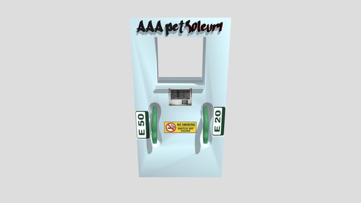 Low Poly ETHANOL PETROL PUMP.