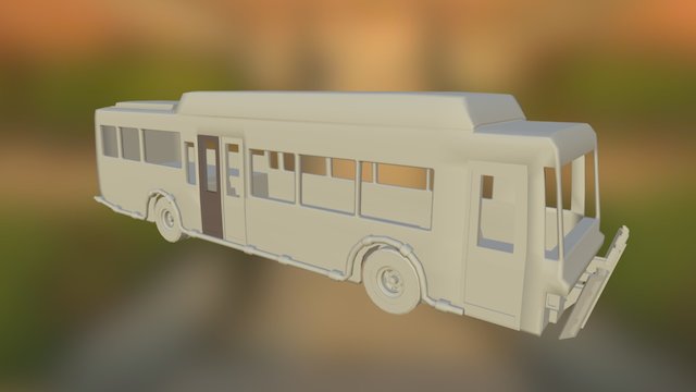 Post Apocalyptic Bus 3D Model