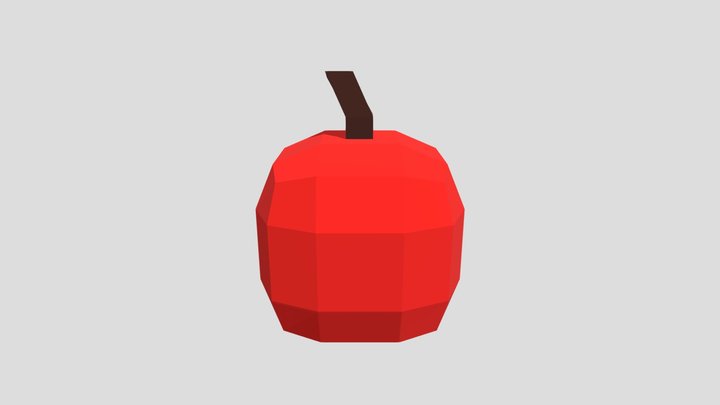 pixel apple 3D Model