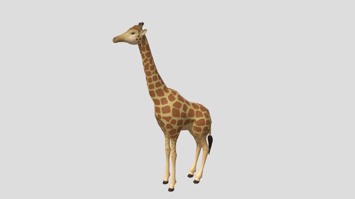 Low poly giraffe 3D Model
