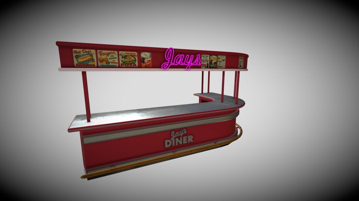 Diner-counter 3D Model