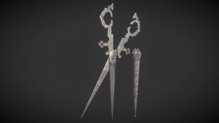 Renaissance Bodice Scissor 3D Model