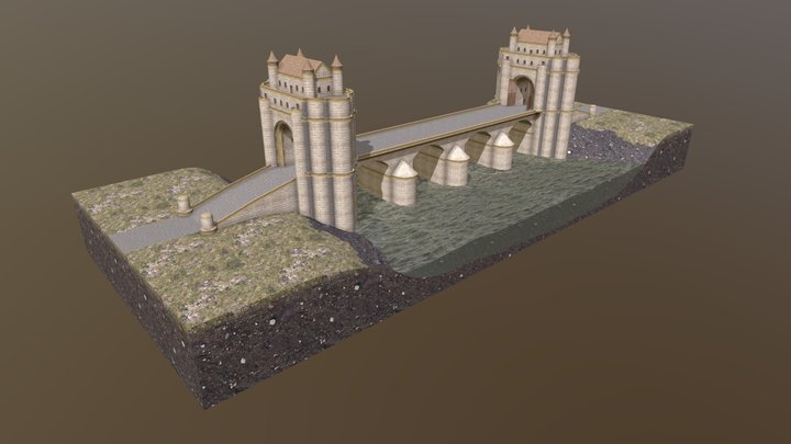 Stone Bridge 3D Model