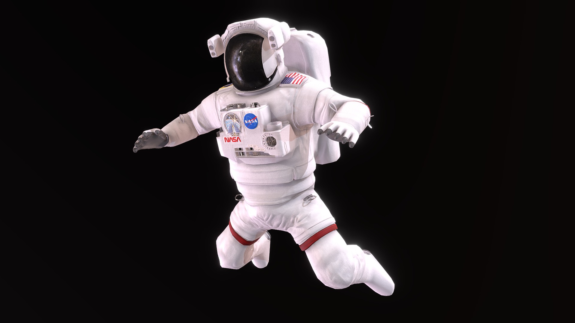 3D model Astronaut - This is a 3D model of the Astronaut. The 3D model is about a person in a space suit.