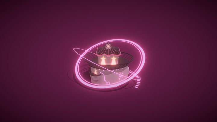 Low poly magician sf hut 3D Model
