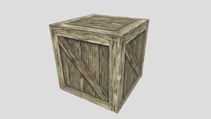 Wooden Crate - Low Poly Wooden Box
