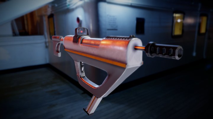 Futuristic Gun 3D Model