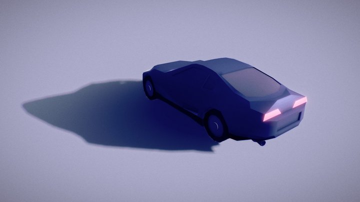 Low-Poly '90s Sports Car 3D Model