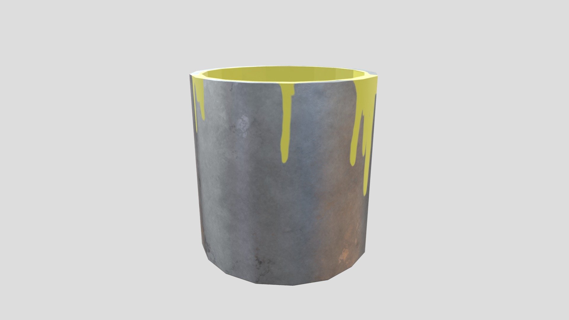 Paint Bucket with Yellow Paint