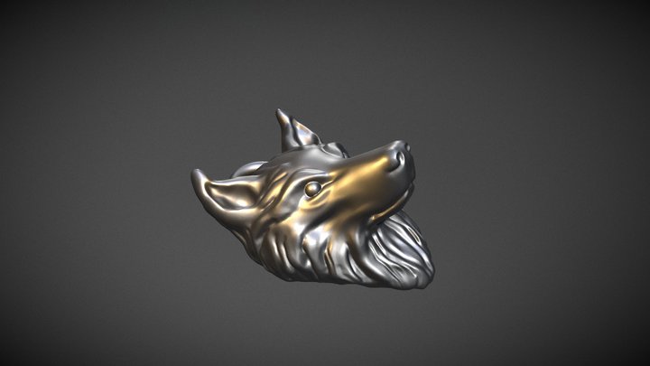 Wolf Pendant 3D Model