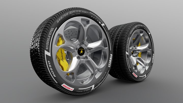 Lamborghini Murciélago Wheels 3D Model
