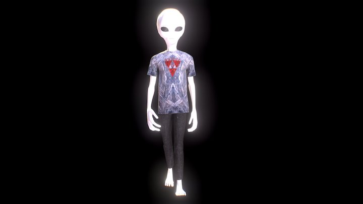 spaceman T-shirt  3 3D Model