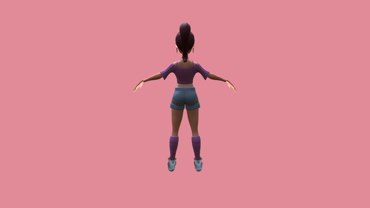 Personagem garota 3D Model