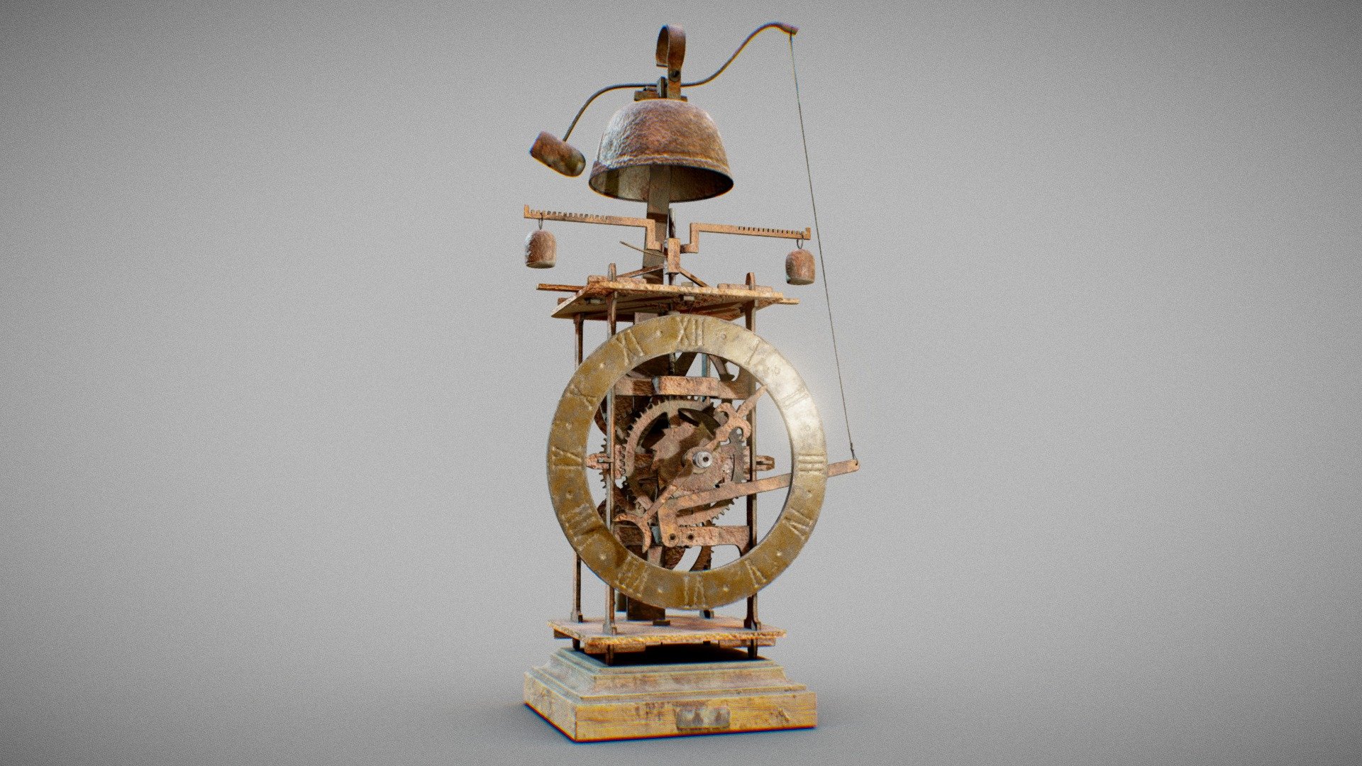 Old Medieval Clock - Buy Royalty Free 3D model by vslite [61b0ba8 ...