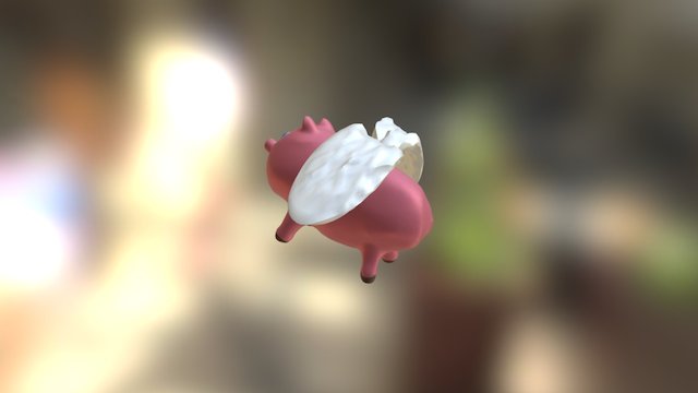 Flying Pig Paint 3D Model