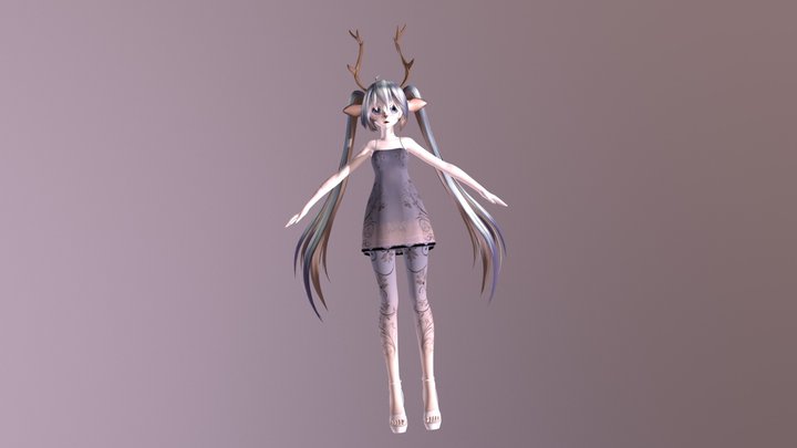 Deep girl 3D Model