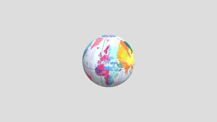 Terre 100-Fuseau Horaires v2 3D Model