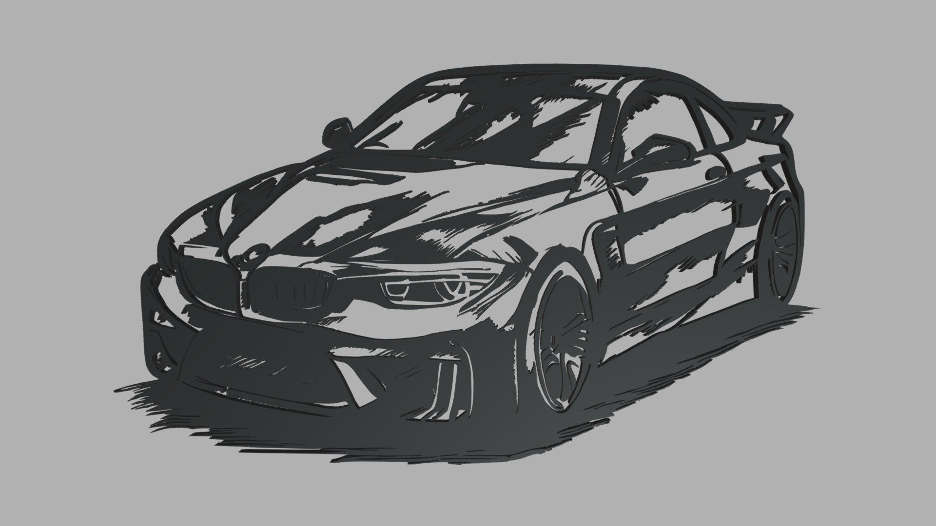 BMW drift car sketch - Creativity post - Imgur
