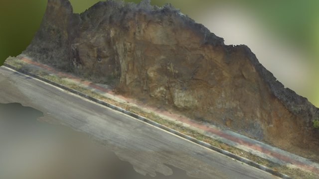 Morro da Lagoa - Feição pós-movimento de massa 3D Model