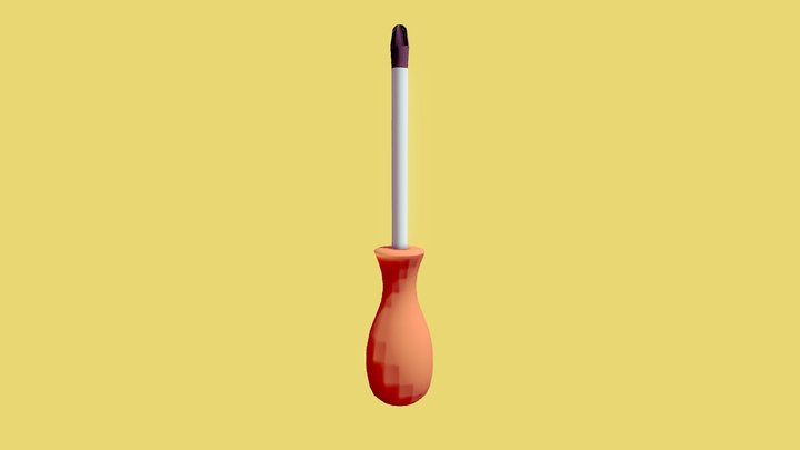 Screwdriver Philips (Low Poly) 3D Model