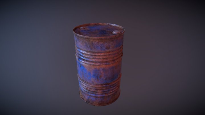 Rusty Barrel 3D Model