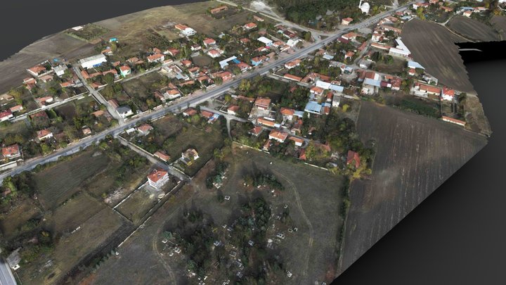 Lüleburgaz/Büyükkarıştıran Şehir Haritası 3D Model
