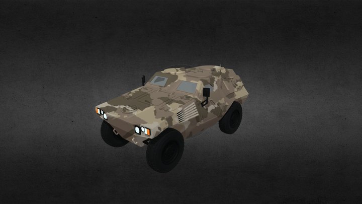 VBL Panhard Camo Désert 3D Model