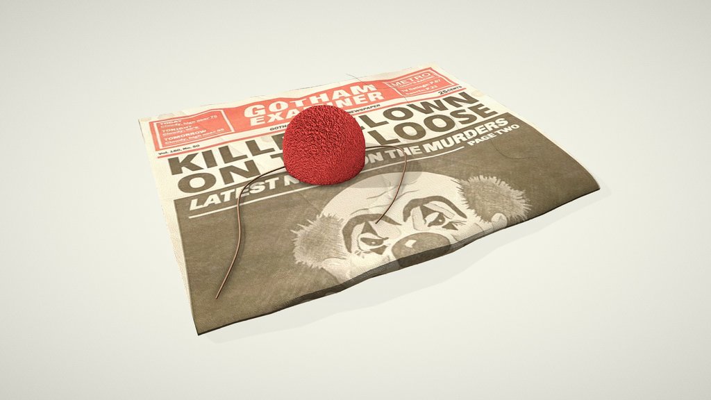 Joker Newspaper Clown Nose