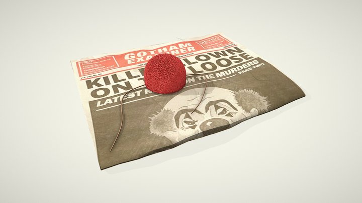 Joker Newspaper Clown Nose