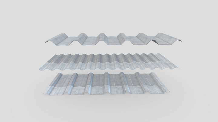 TELHAS METALICAS ESTÁTICO 3D Model