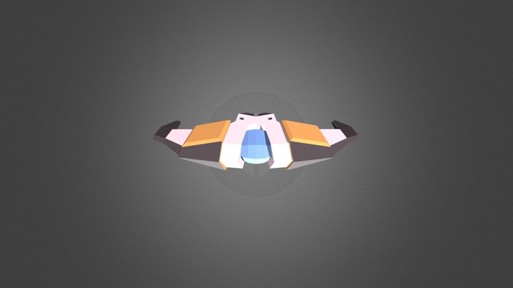 lowpoly spaceship concept 3D Model