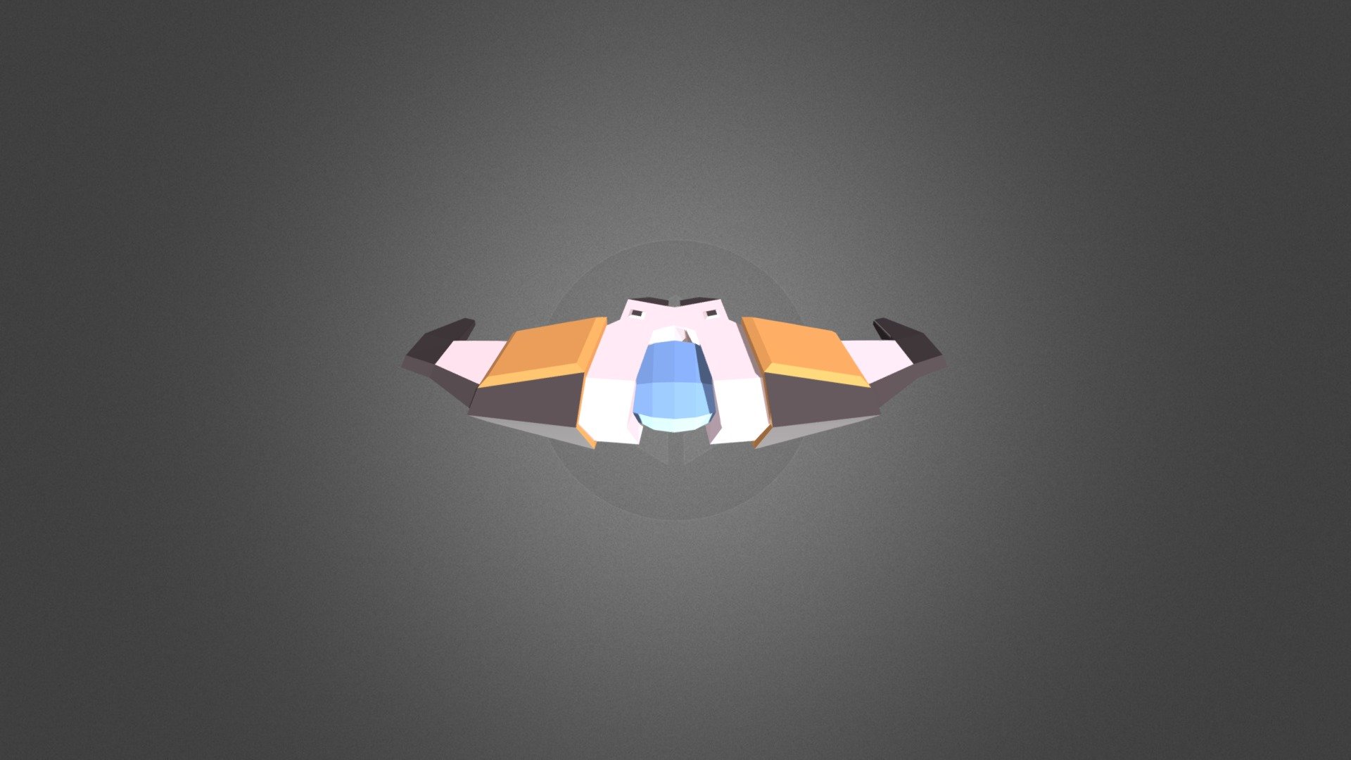 lowpoly spaceship concept