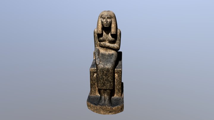 Estatua Princesa Egipcia Redji 3D Model