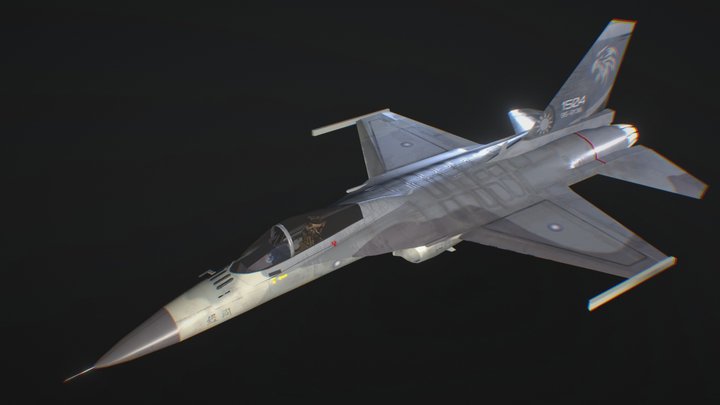 F-CK-1 Ching-kuo Fighter jet  經國號戰機 (IDF) 3D Model