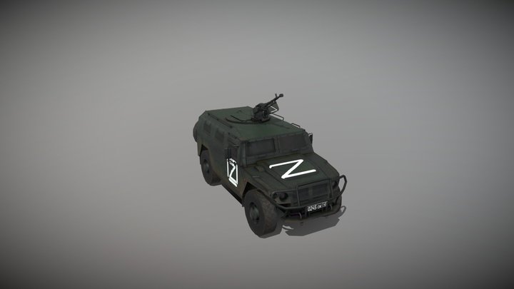 Gaz Tiger of the Russian army 3D Model