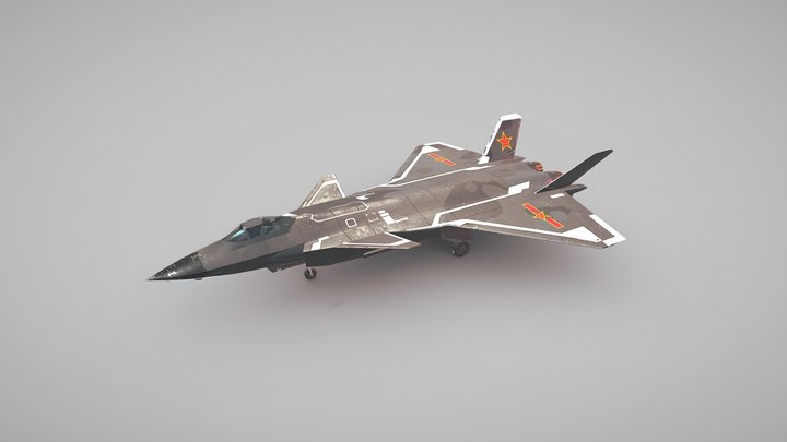 Chengdu J-20 Stealth Fighter Aircraft 3D Model