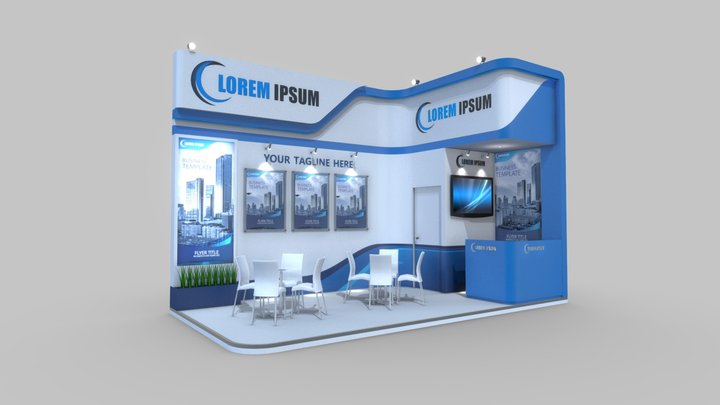3d exhibition stand 014 3D Model