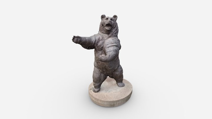 Pomnik Niedźwiedzia Wojtka w Krakowie 3D Model