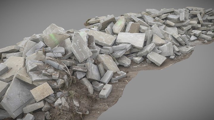 Concrete Debris I. – Free 3D Model STL