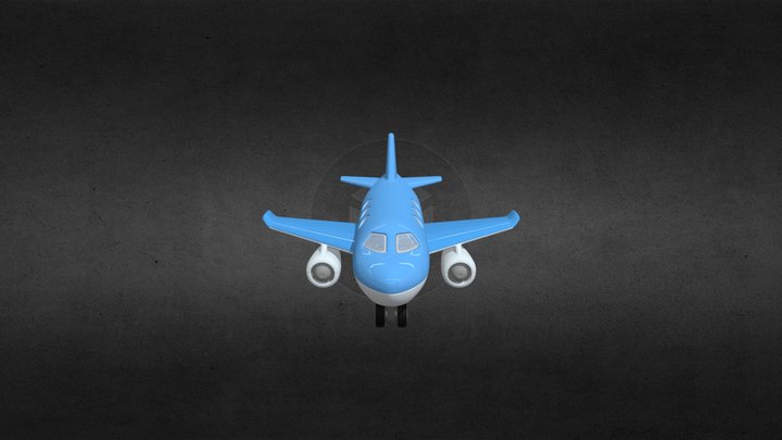 SS500 Cartoon Plane 3D Model
