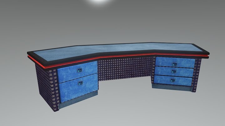 Office Desk 3D Model
