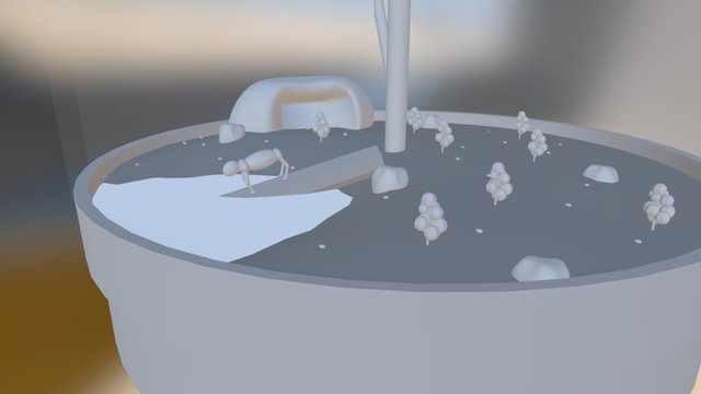 Grey Box Alien Terrarium 3D Model