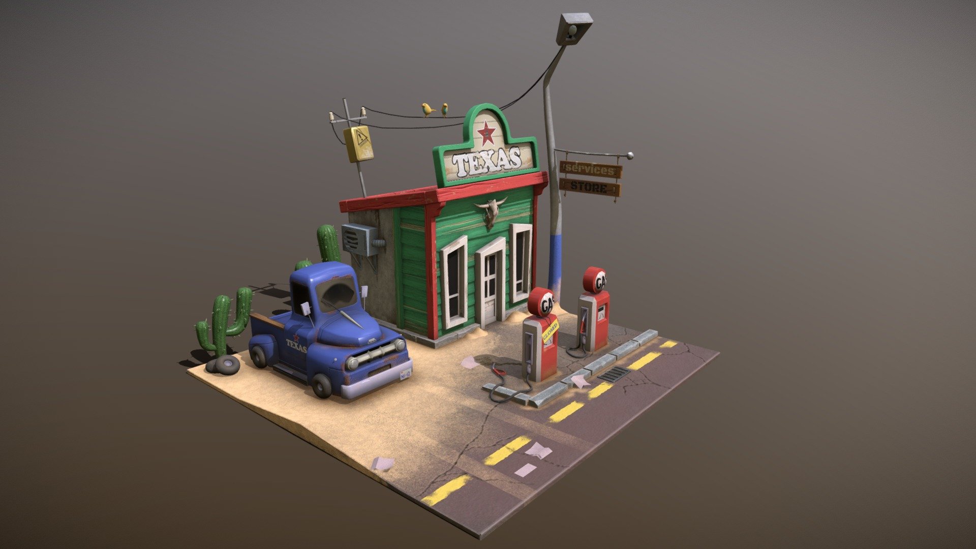 Gasstation 3d Model By Rautkrutant055 61c1e87 Sketchfab