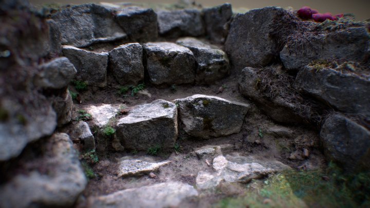 garden stone stairs 3D Model