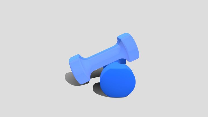 哑铃 3D Model