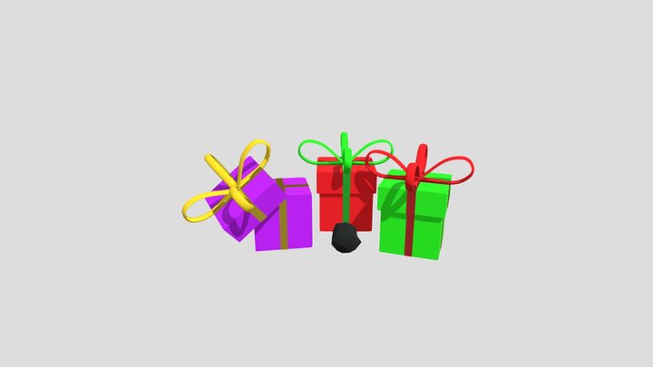 Presents With Coal 3D Model